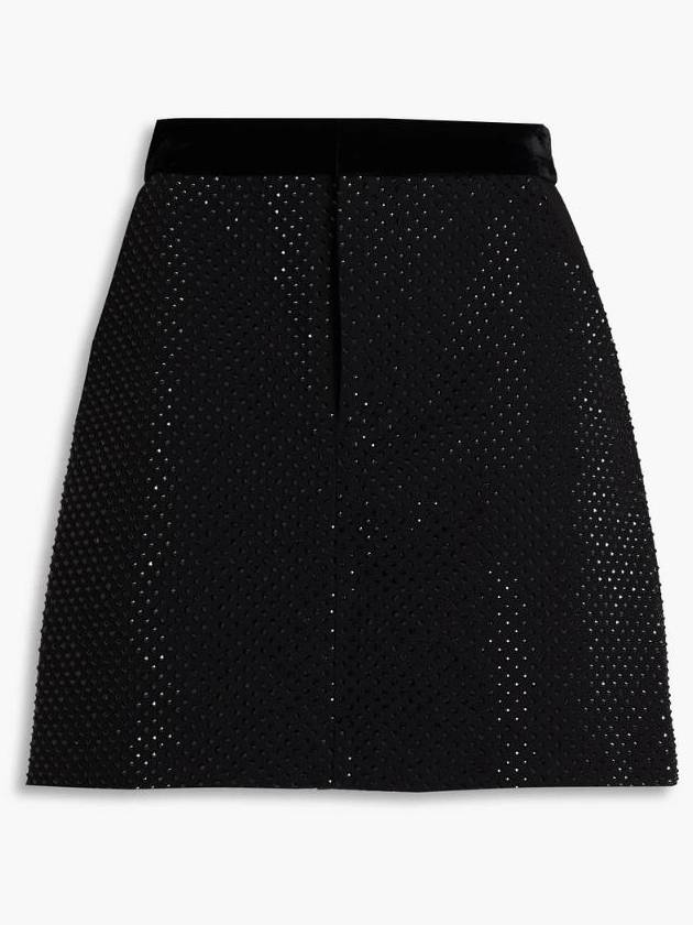 NB07 레베카 발란스 여성 스커트 Priscilla crystal embellished crepe mini skirt