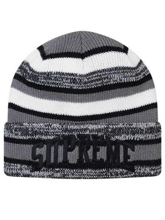 17FW 슈프림 헤더 히터 스트라이프 비니 블랙 SUPREME HEATHER STRIPE BEANIE