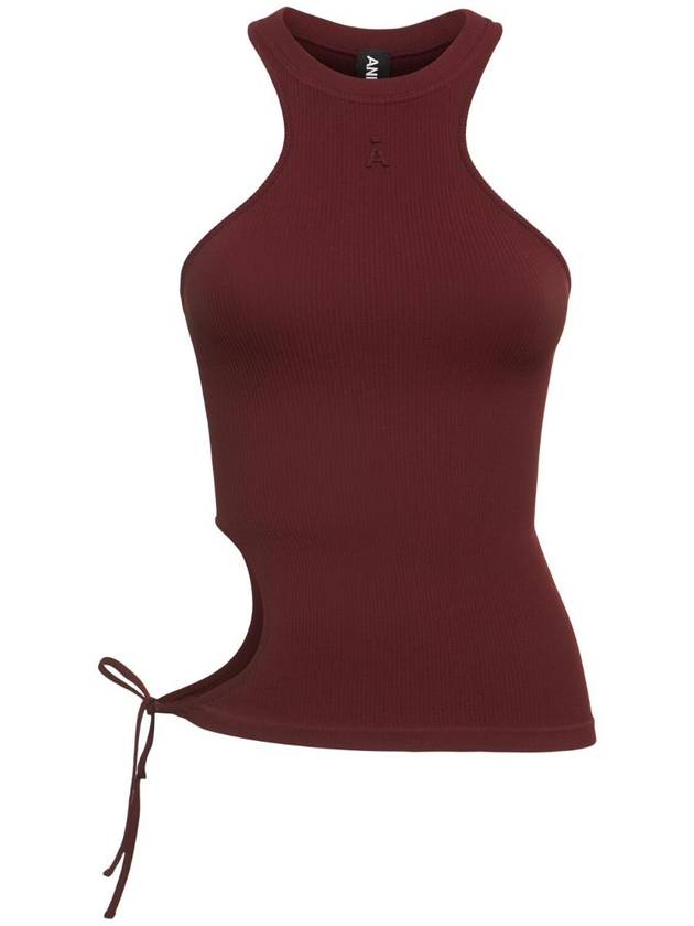 NB01 adaul 여성 탑 Ribbed jersey cut out tank top