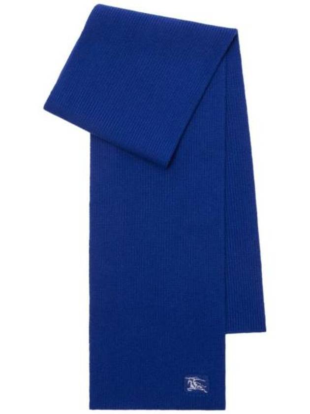 버버리 로고 캐시미어 머플러 블루