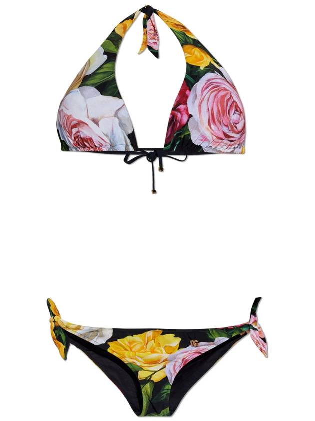 Dolce & Gabbana Two-piece Swimsuit With Floral Motif  Women's  Multicolour