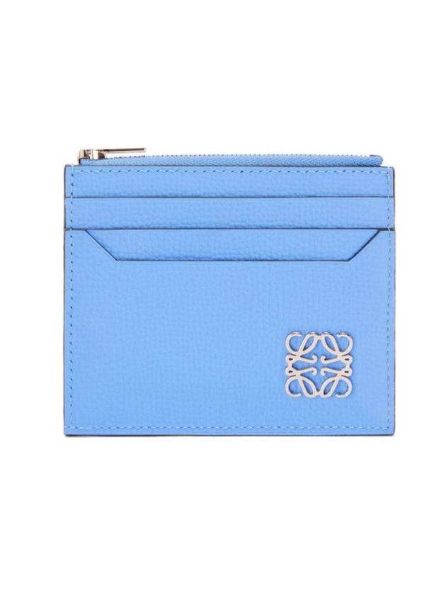 로에베 스퀘어 지퍼 카드 지갑 블루