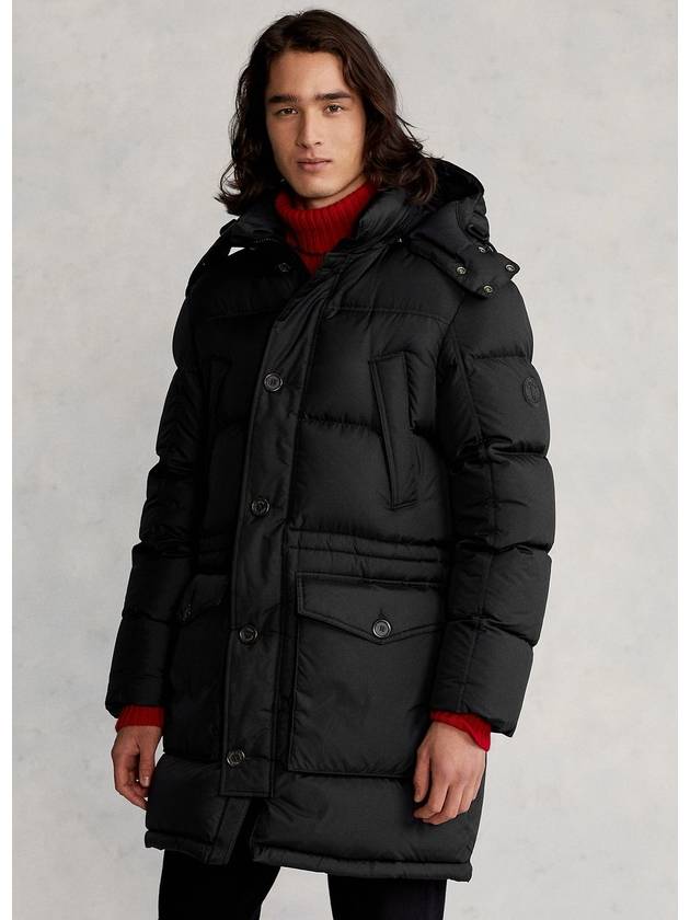 폴로 랄프로렌 Water-Repellent Down Coat 블랙 오리털 패딩 다운 파카