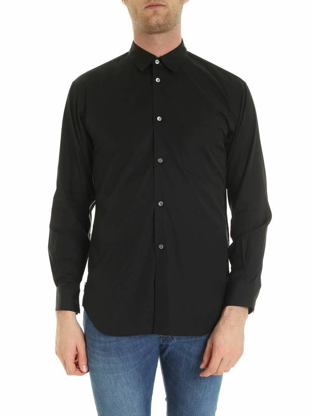Comme Des Garcons Shirt Side zip shirt in black