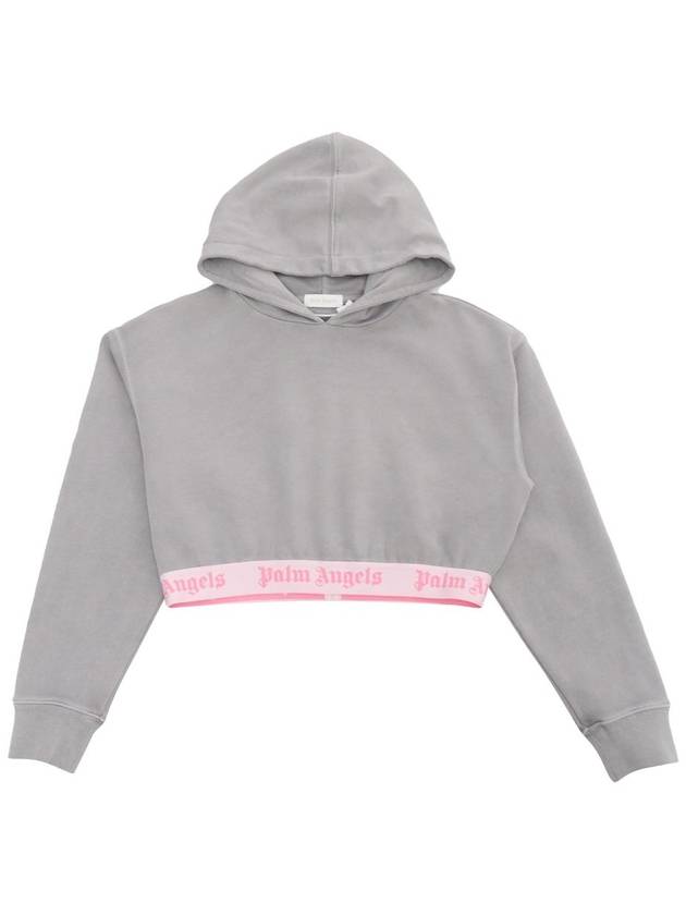 24SS PALM ANGELS KIDS Gray cropped sweatshirt PGBB006S24FLE0010730
