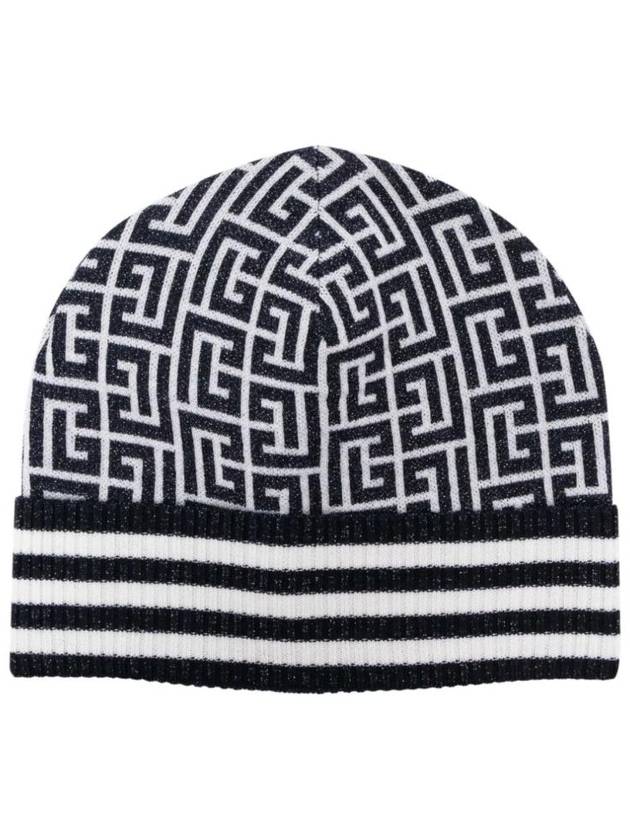 발망 모노그램 프린트 골지 챙 비니 BF1XC015KD33