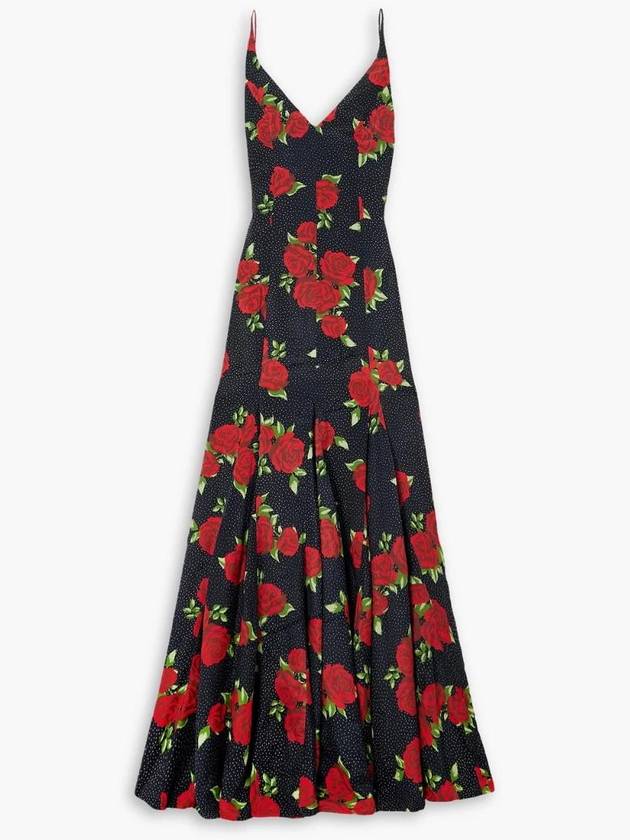 NB07 MARKARIAN 여성 원피스 Marylin pleated printed crepe de chine gown 1647597346017137