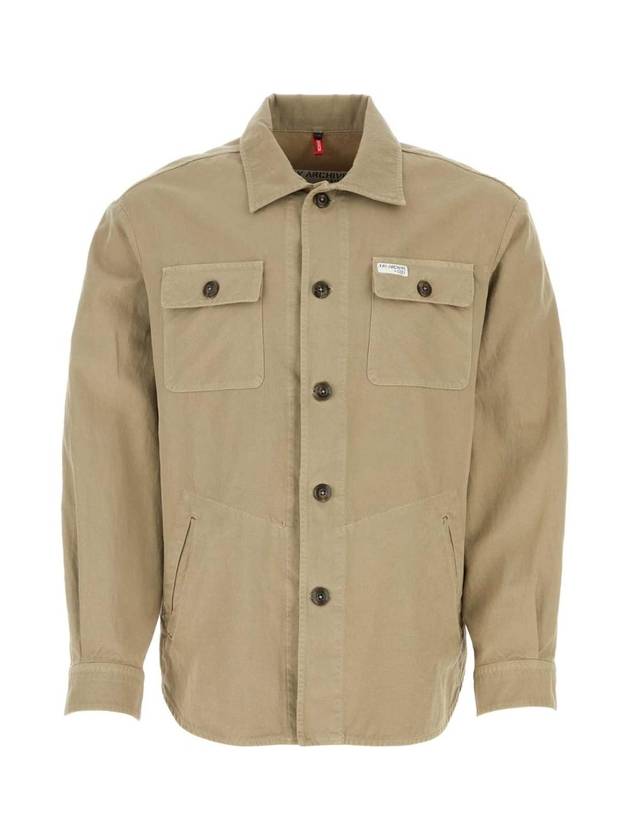 FAY Cappuccino cotton blend shirt MDM0446276TRR5 C807 프리미엄