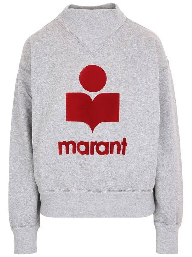 25S S SW0003FA A1M07E GYRD 이자벨마랑 MOBY 로고 그레이 레드 맨투맨