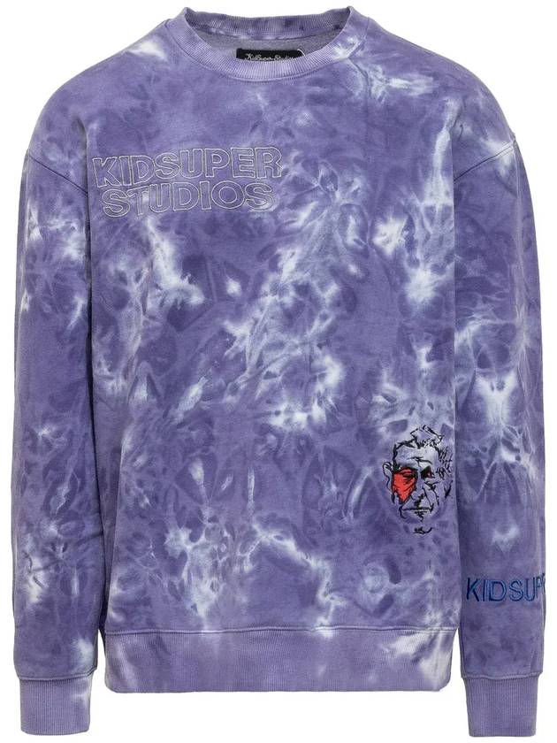 키드슈퍼 그래픽 크루넥 스웨터 SS24HD08_PURPLE