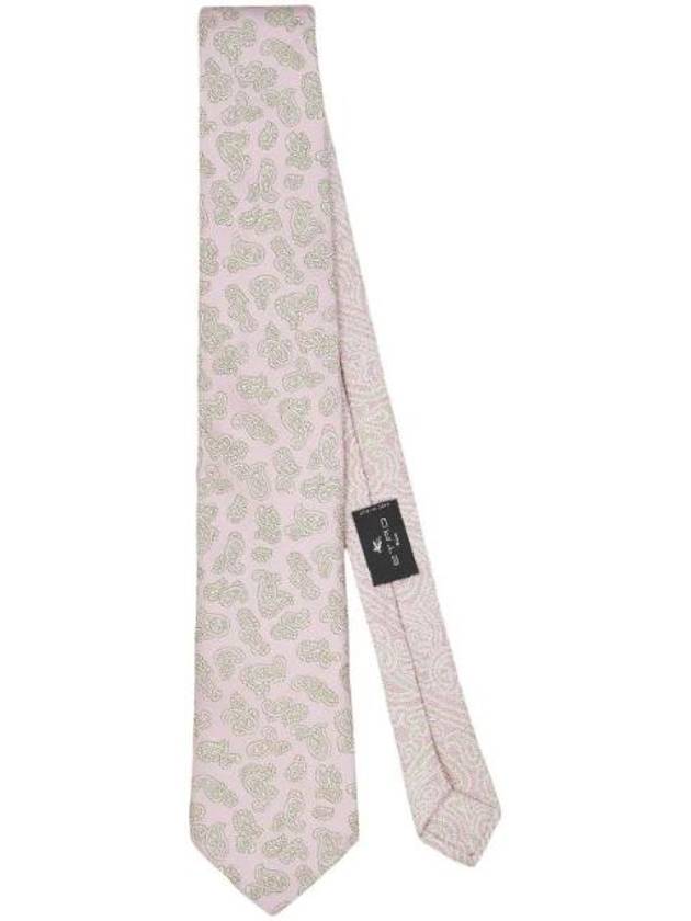 에트로 페이즐리 프린트 실크 넥타이 130053019