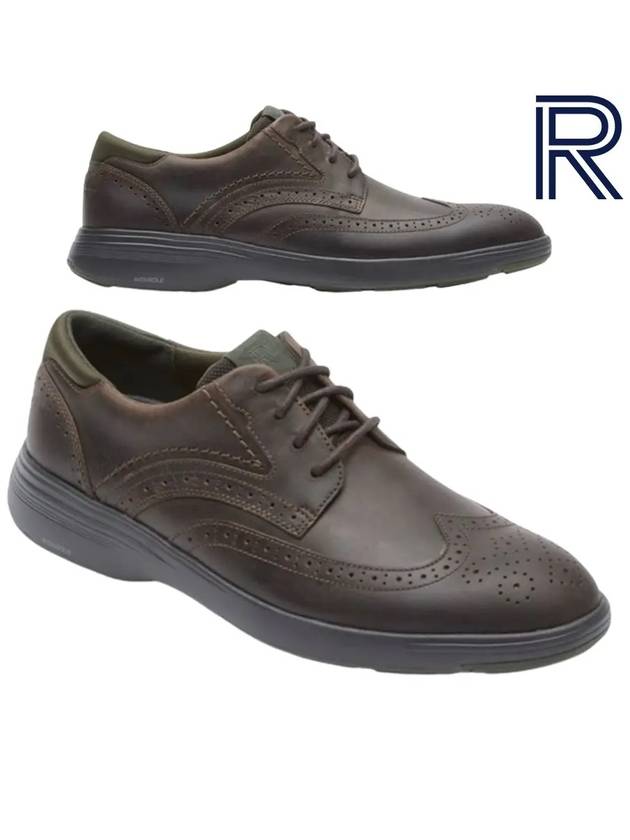 락포트 남성화 노아 윙팁 워킹 구두 신발 다크브라운