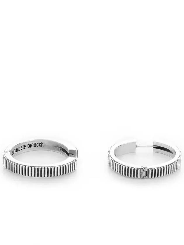 에마누엘레 비코키 스트라이프 후프 이어링 PCE2C_SILVER