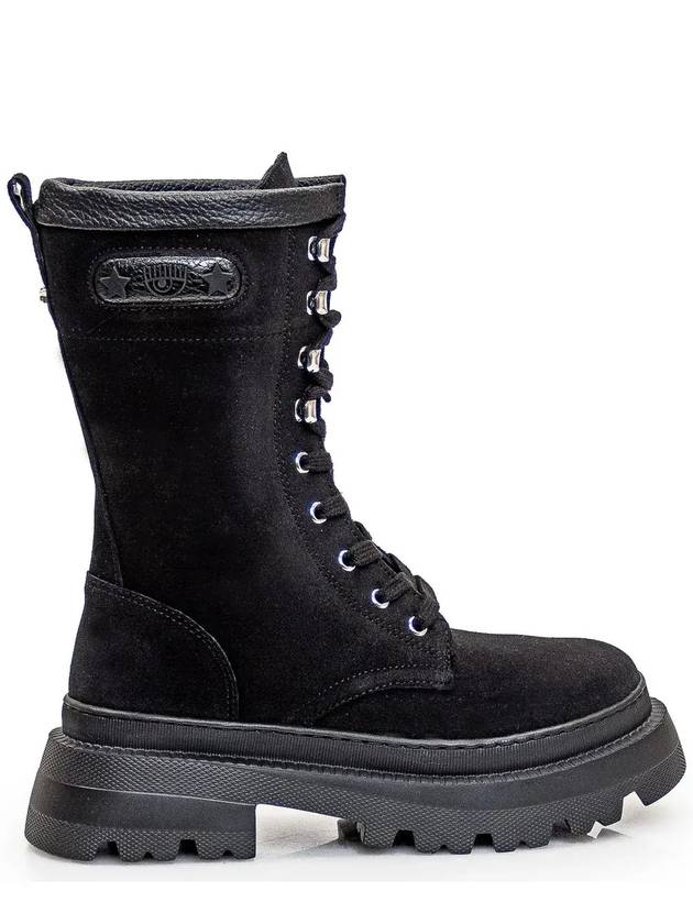 Chiara Ferragni 라운드 토 레이스업 부츠 CF3250001_BLACK