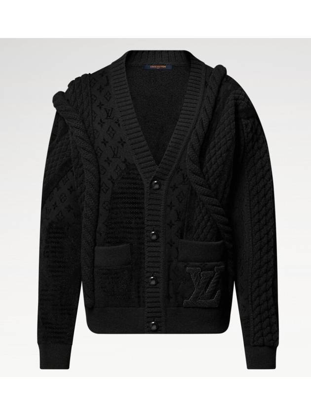 25SS 루이비통 1AHC22 청키 울 블렌드 케이블 가디건