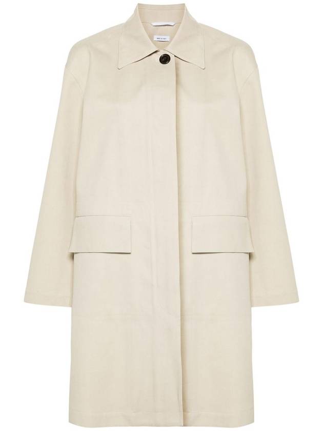 Thom Browne Collar Raincoat In Waterpoof Cotton