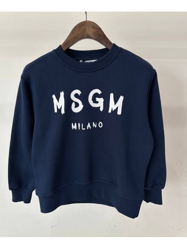 25SS MSGM 키즈 맨투맨 S5MSJUSW050 네이비 6 8 10 12 14A