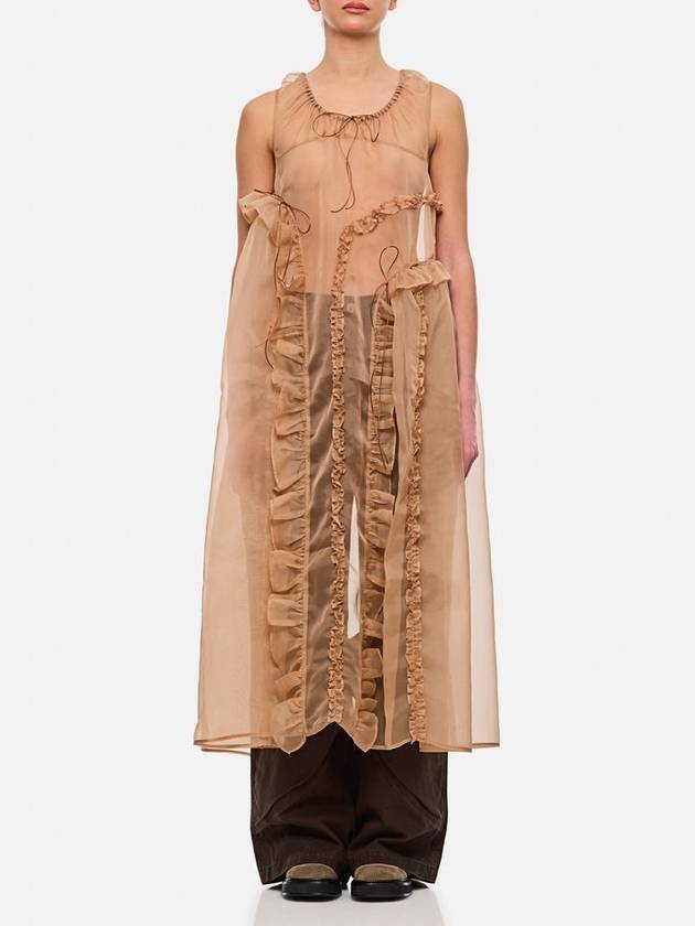 Cecilie Bahnsen Opal Ruffle Silk Satin Dress