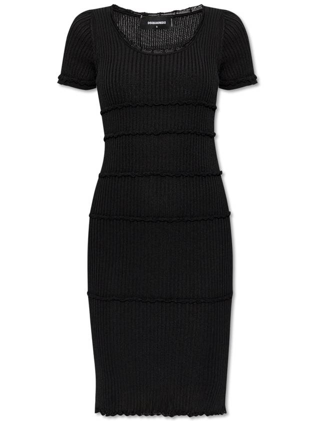Dsquared2 Ribbed Dress  Women's  Black