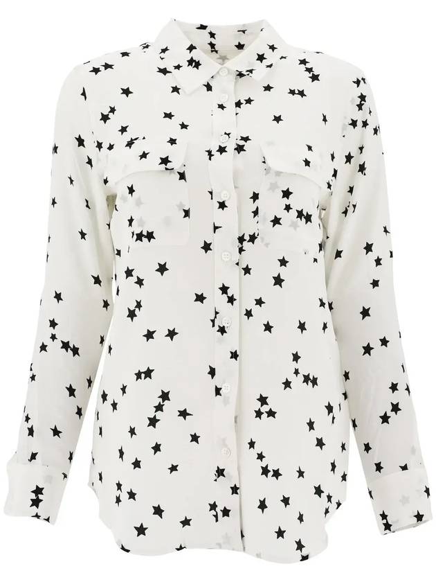 장비 스타 프린트 셔츠 Q157E231_BRIGHTWHT