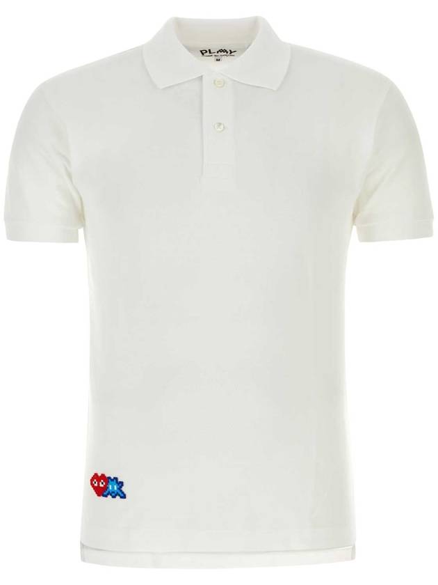 23SS 꼼데가르송 PLAY 화이트 piquet 폴로 셔츠 P1T336 WHT