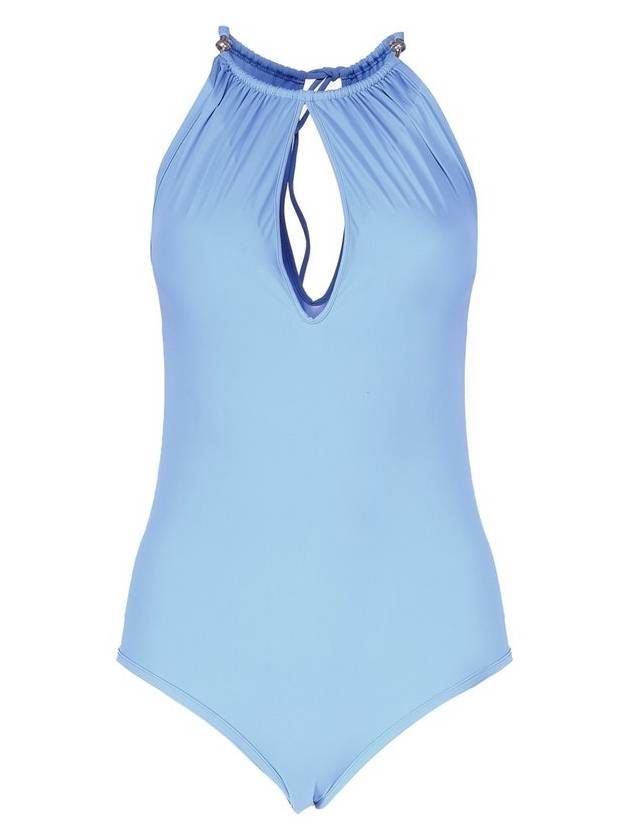 보테가베네타 여성 노트 디테일 스트레치 원피스 수영복 블루