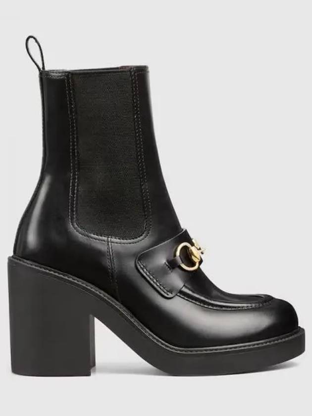 구찌 호스빗 앵클 부츠 블랙 가죽 816617AAEGK1000