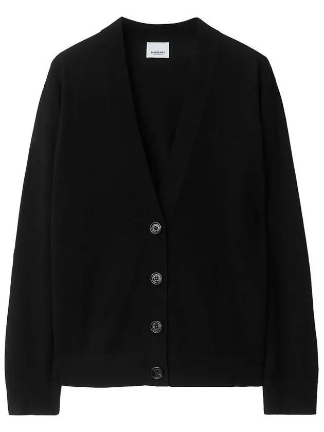 버버리 튤립 브이넥 울 가디건 블랙