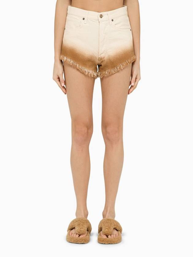 Ivory Denim Shorts