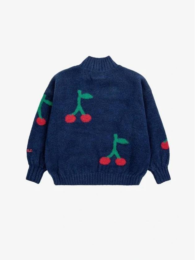 보보쇼즈 24FW 키즈 니트 Bobo Cherry all over turtle neck jumper B224AC119