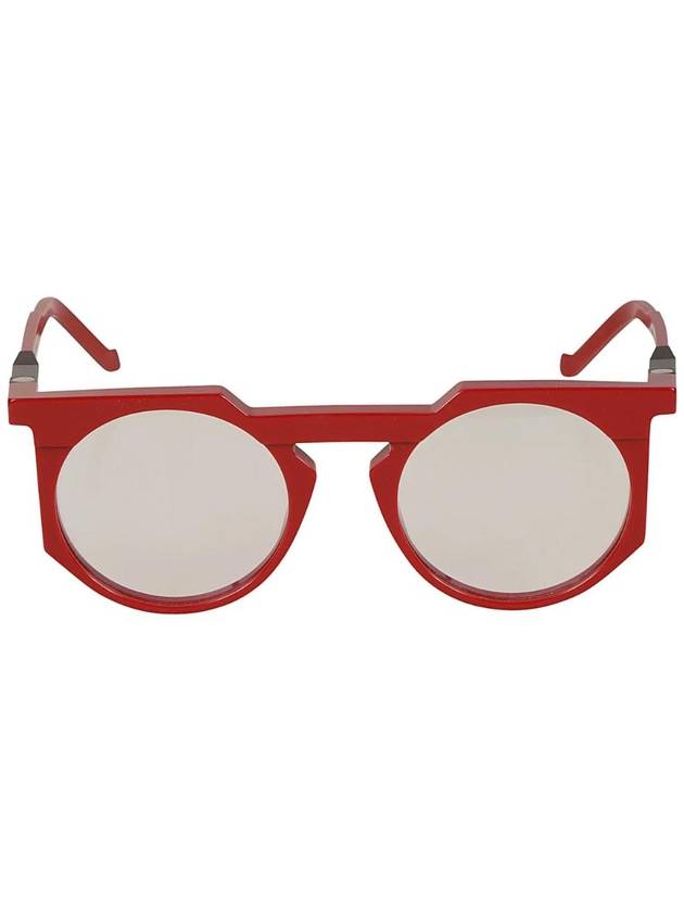 바바 남성 Clear Lens Round Frame Glasses Glasses Red