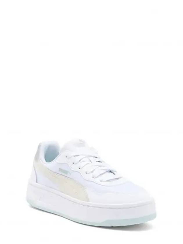 우먼 푸마 코트 Lally Skye 플랫폼 스니커즈 운동화 푸마 White Feather Gray 블루 10489017