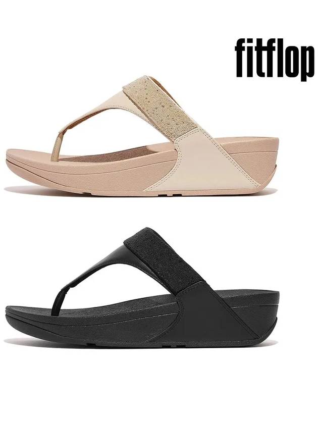 핏플랍 슬리퍼 루루 오풀트림 가죽 쪼리 스톤베이지 블랙