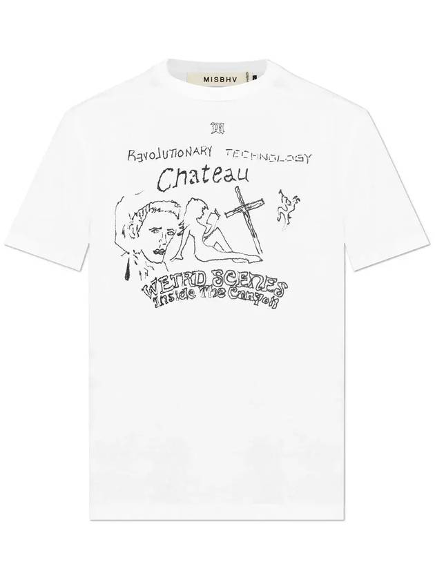 Misbhv 이상한 장면 크루넥 스몰 티셔츠 250M114_OFFWHITE