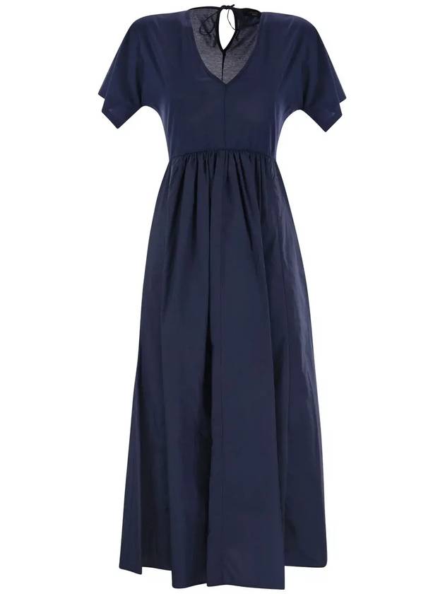 위켄드 맥스 마라 브론조 V넥 반팔 드레스 2515621082600_008