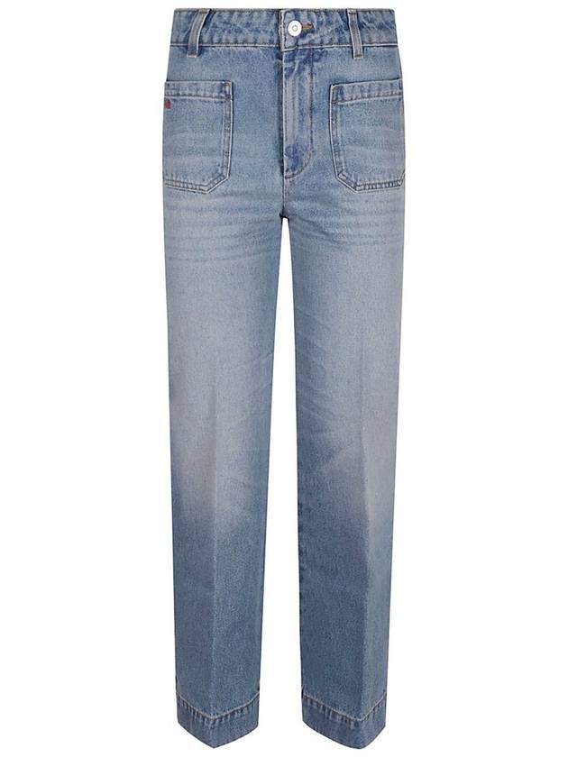 빅토리아 베컴 크롭 킥 알리나 하이웨이스트 진