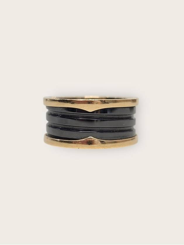 불가리 로즈골드 블랙 세라믹 비제로원 4밴드링 반지 66