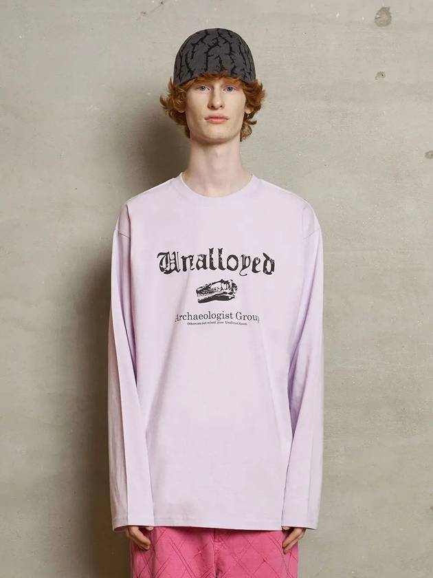 어널로이드 파슬 긴팔 티셔츠 라이트 퍼플
