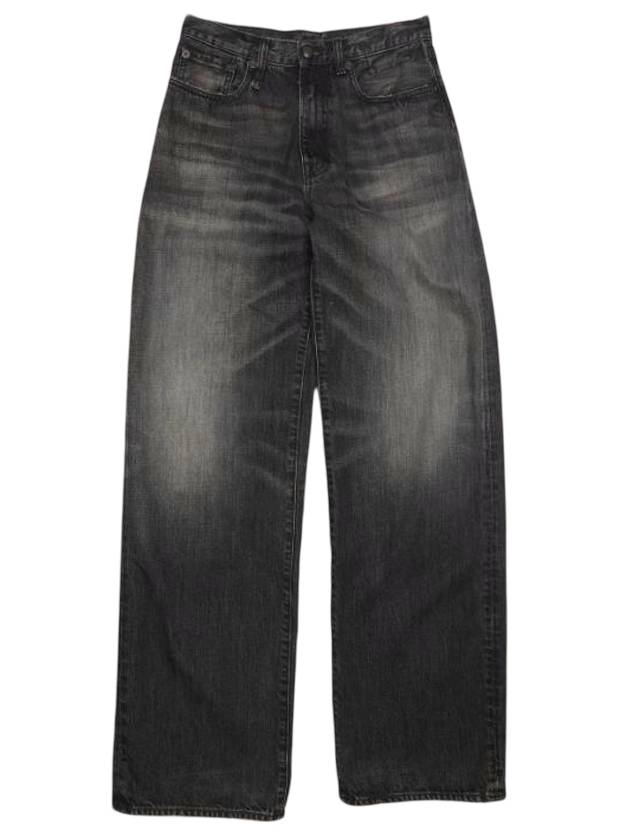 R13 코튼 스트레이트 진 블랙