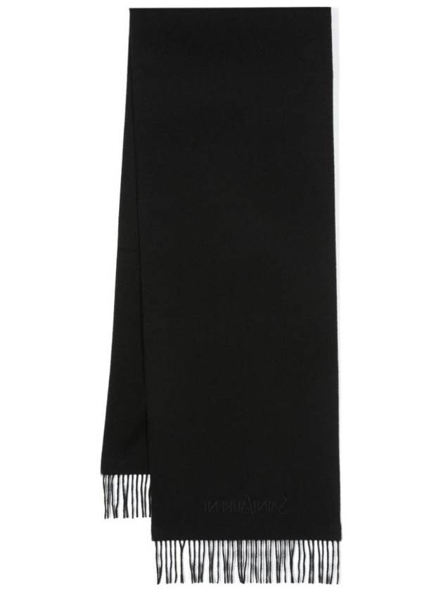 생로랑 여성 CASHMERE FRINGED SCARF 748959D3Y2011060