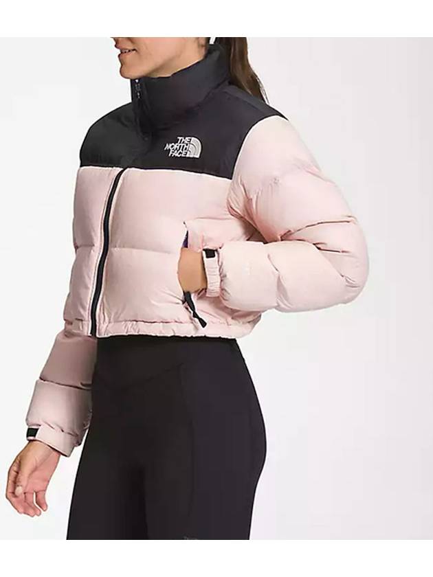 노스페이스 여성 눕시 숏 자켓 등산 캠핑 패딩 점퍼 Pink Moss