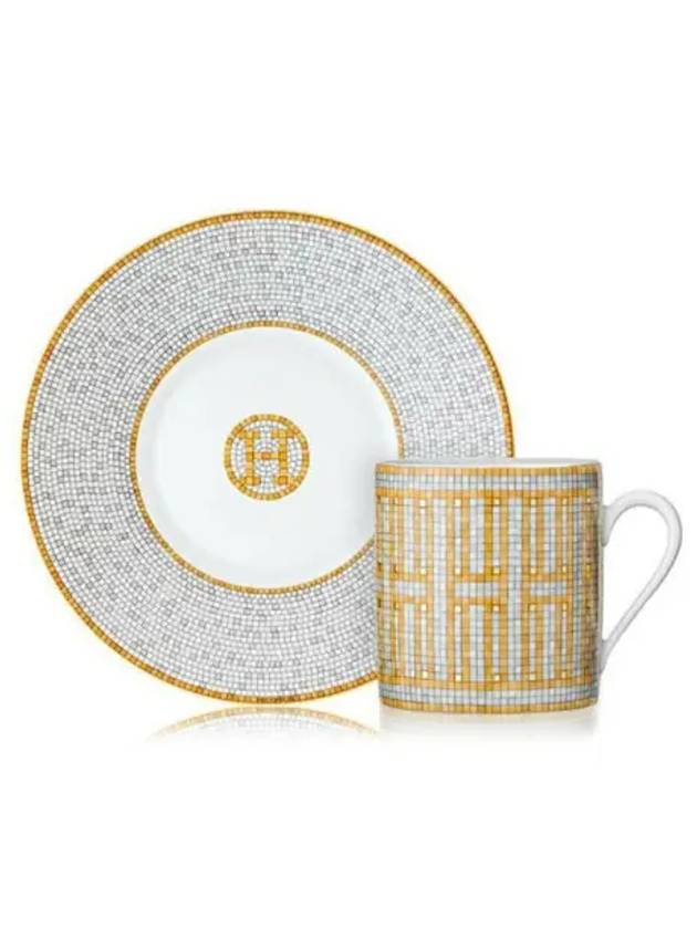 에르메스 026017 커피 컵 앤 소서 모자이크 24 골드 HERMES