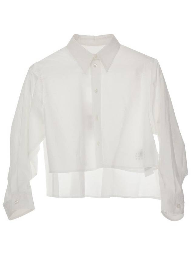 MM6 Cotton poplin cropped shirt