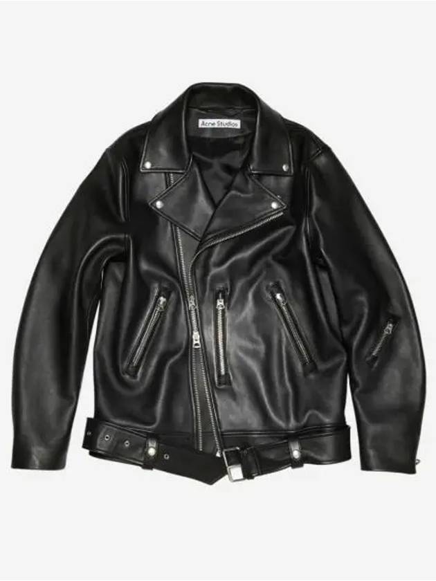아크네 스튜디오 레더 바이커 자켓 블랙 Acne Studios Leather Biker Jacket Black