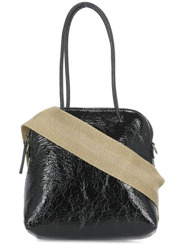 우마 왕 로고 엠보싱 지퍼 토트백 UB0046_UW924BLACKMUSTARD