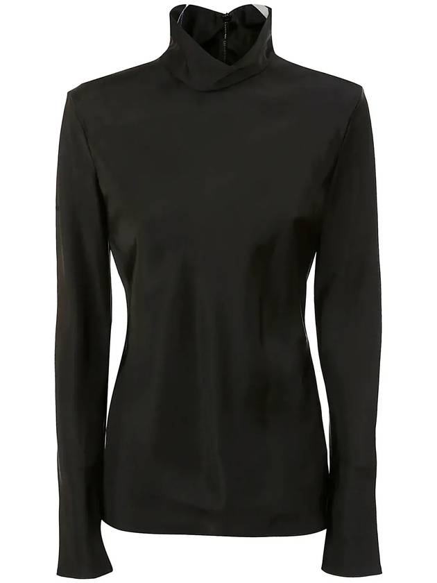 Jil Sander 하이넥 롱 슬리브 탑 J03NC0028J65022_001BLACK