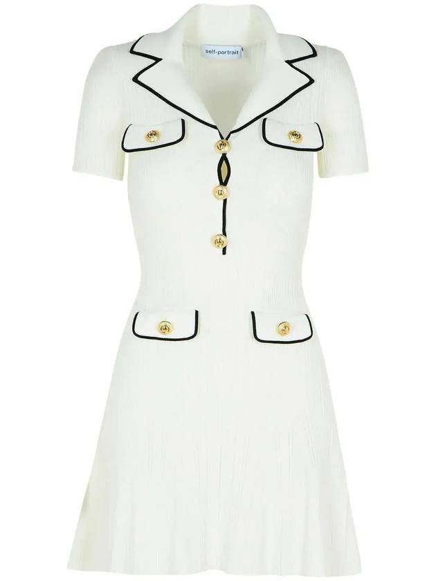 Self Portrait 골지 니트 미니 드레스 RS25038S_W