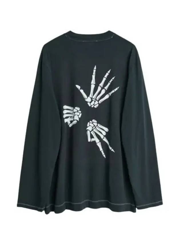 아워레가시 박스 스톤 페이퍼 시저 프린트 롱슬리브 티셔츠 블랙 화이트 Our Legacy Box Stone Paper Scissors Print Long Sleeve T Shirt Black White