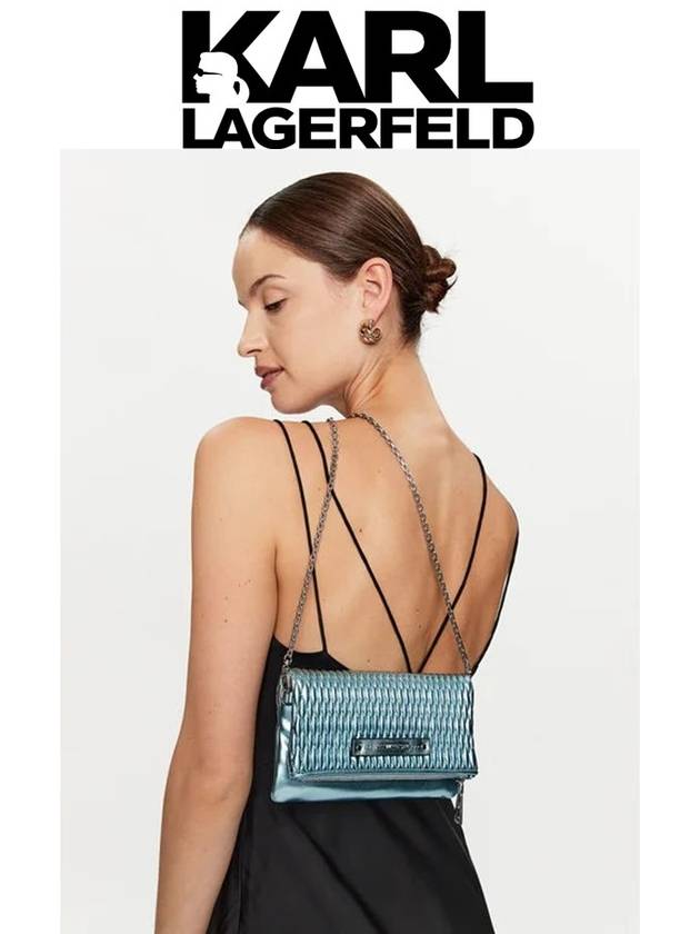 칼라거펠트 가방 K 쿠션 퀼팅 메탈릭 숄더백 230W3254