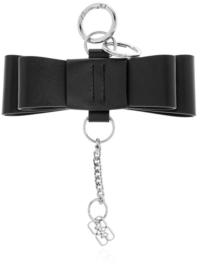 Ganni Leather Keychain  Women's  Black
